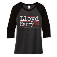 Lloyd and Harry Election 2024 Dumb n Dumber politics humor Women's Tri-Blend 3/4-Sleeve Raglan Shirt