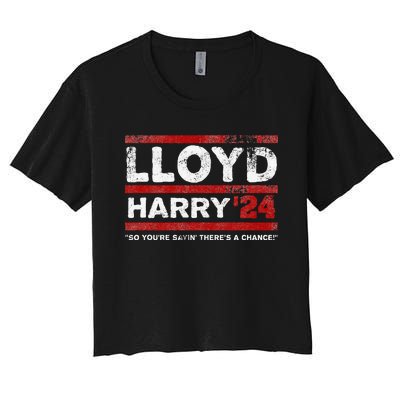 Lloyd and Harry Election 2024 Dumb and Dumber politics humor Women's Crop Top Tee