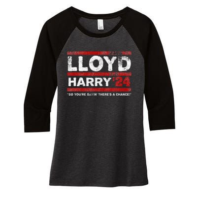 Lloyd and Harry Election 2024 Dumb and Dumber politics humor Women's Tri-Blend 3/4-Sleeve Raglan Shirt