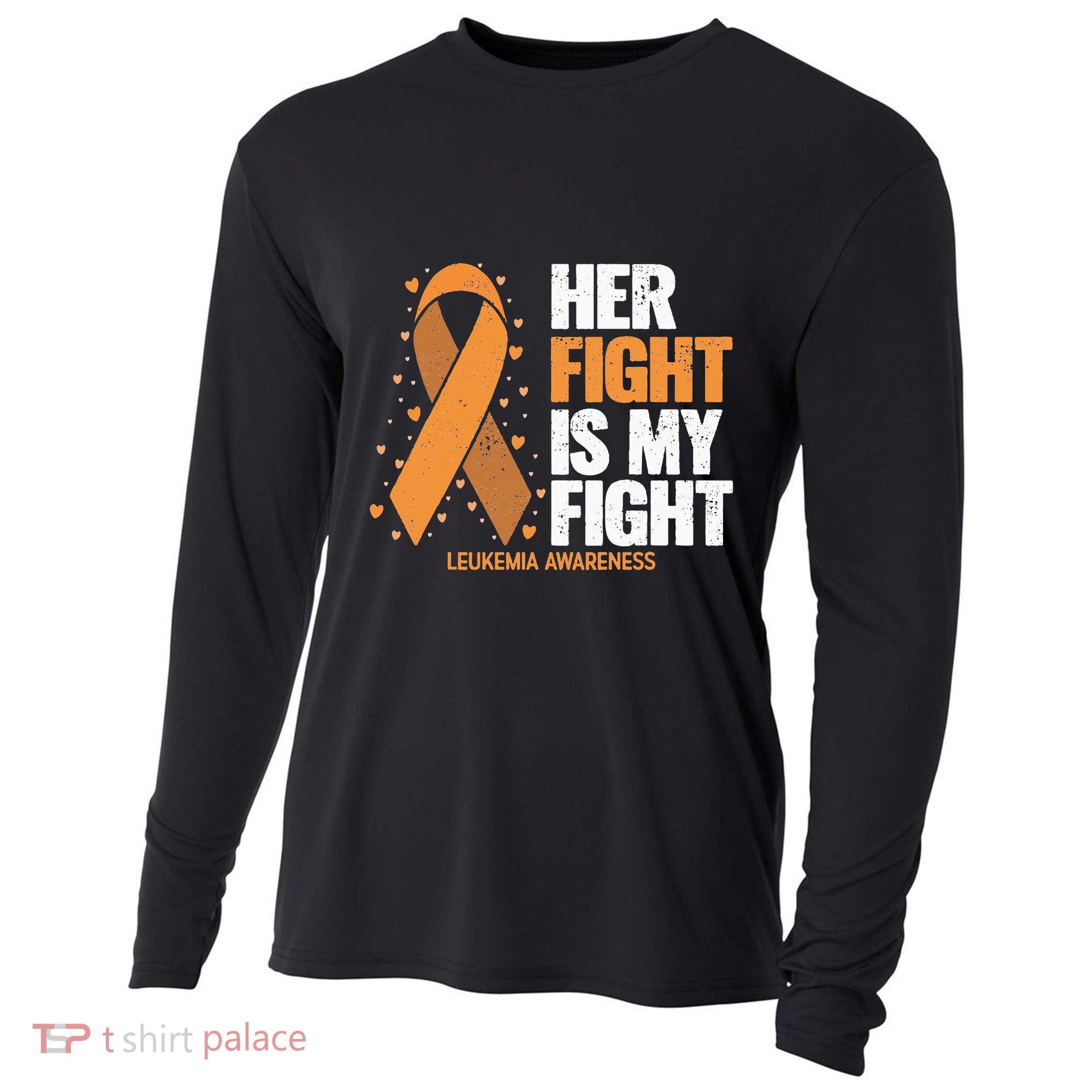 Leukemia Awareness Her Fight Is My Fight Leukemia Cooling Performance Long Sleeve Crew