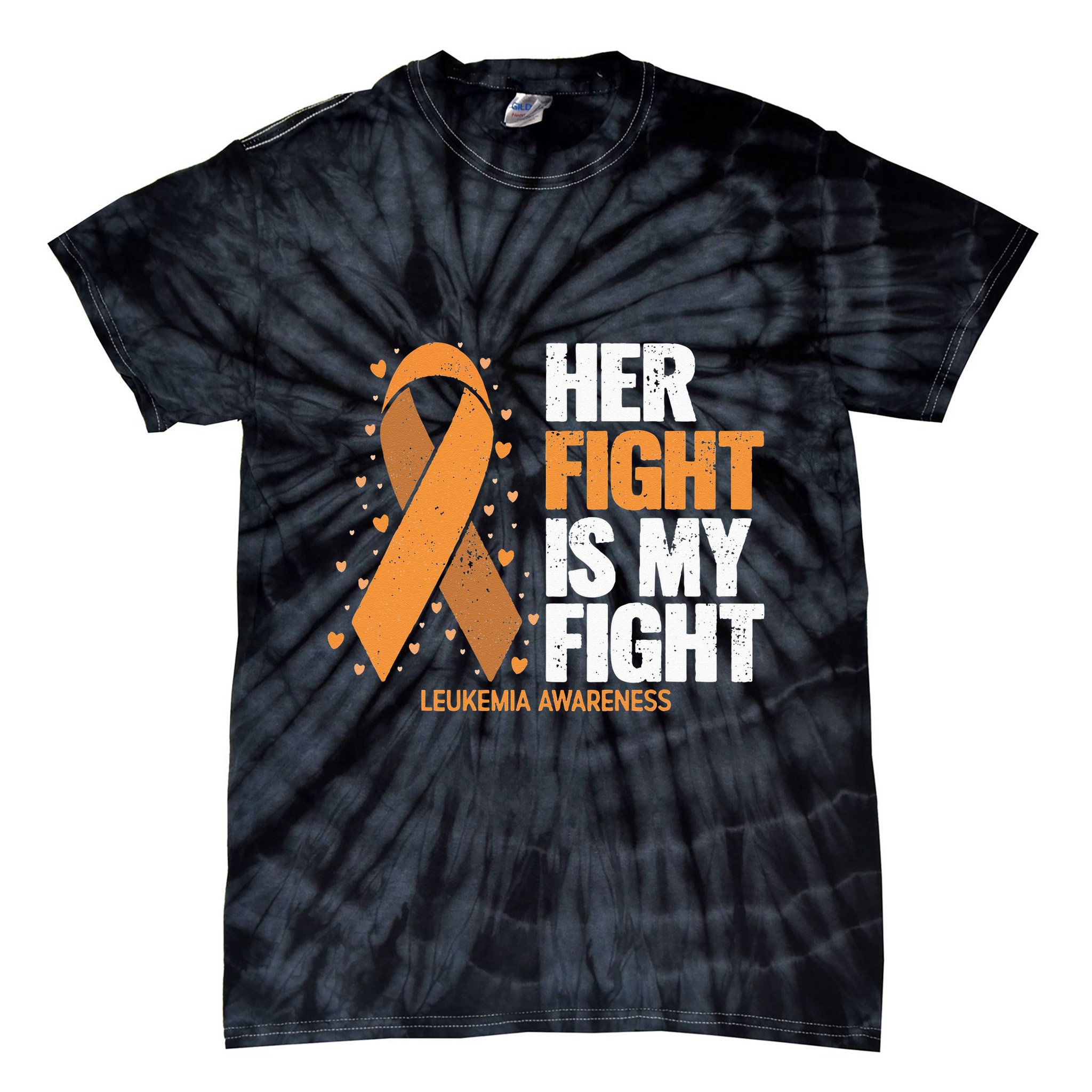 Leukemia Awareness Her Fight Is My Fight Leukemia Tie-Dye T-Shirt