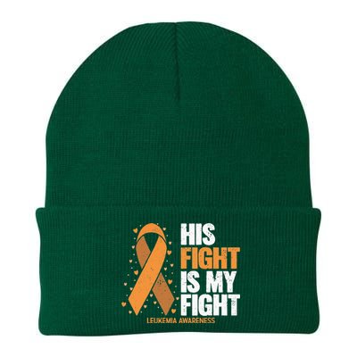 Leukemia Awareness His Fight Is My Fight Leukemia Knit Cap Winter Beanie