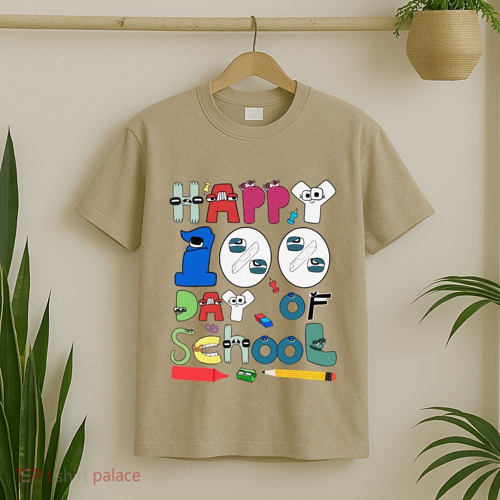 Lore Alphabet Happy 100 Day Of School For T-Shirt