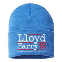 Lloyd And Harry Election 2024 Dumb N Dumber Politics Humor Cute Gift Sustainable Knit Beanie