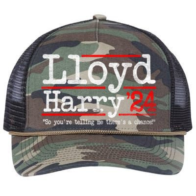 Lloyd And Harry Election 2024 Dumb N Dumber Politics Humor Cute Gift Retro Rope Trucker Hat Cap