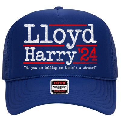 Lloyd And Harry Election 2024 Dumb N Dumber Politics Humor Cute Gift High Crown Mesh Back Trucker Hat