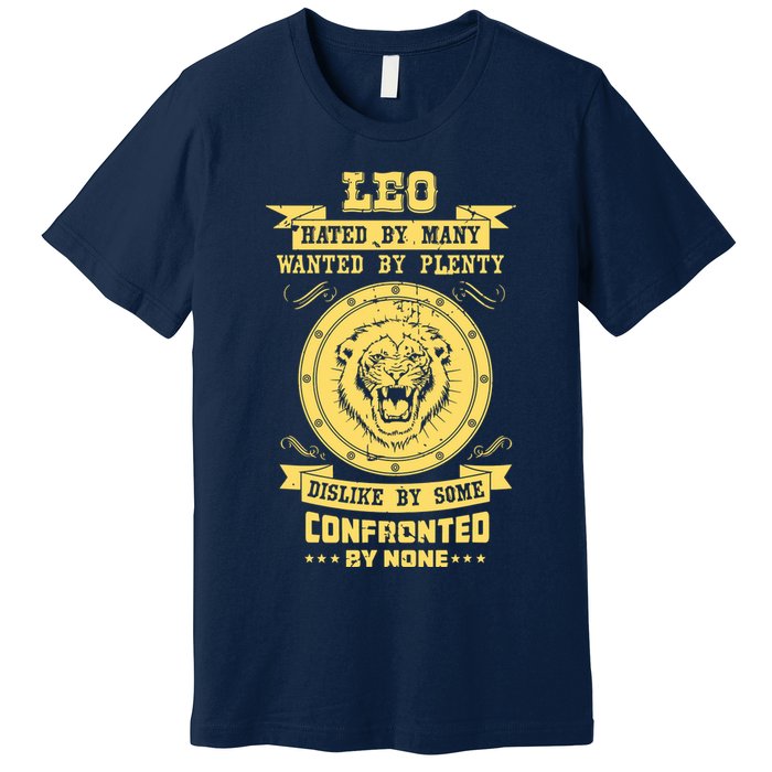 Lion Astrology Horoscope Sign Leo Zodiac Premium T-Shirt