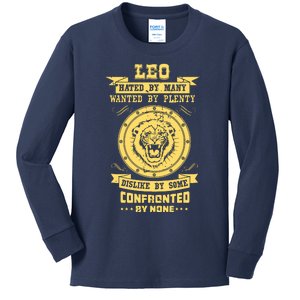 Lion Astrology Horoscope Sign Leo Zodiac Kids Long Sleeve Shirt