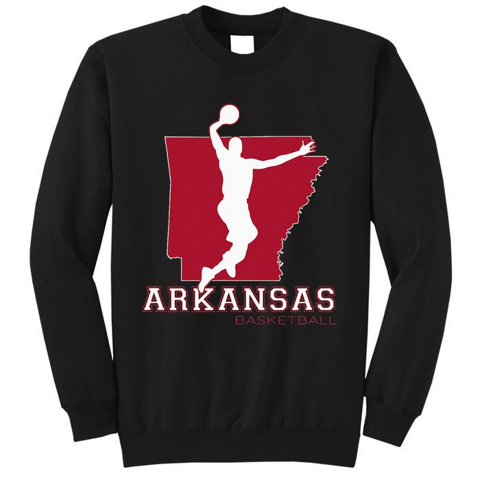 Love Arkansan Hoops Fan Arkansas State Silhouette Basketball Sweatshirt