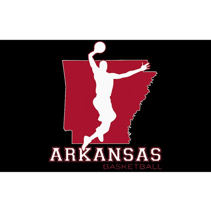 Love Arkansan Hoops Fan Arkansas State Silhouette Basketball Bumper Sticker