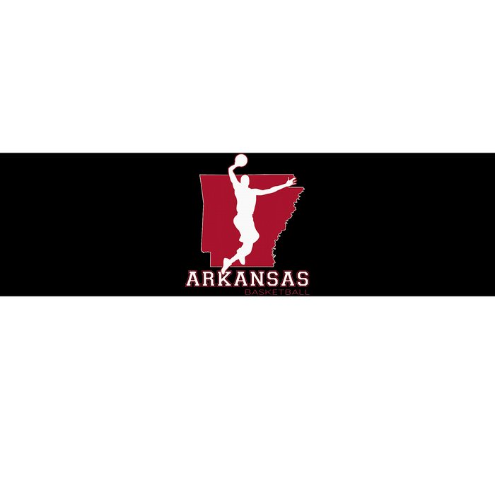 Love Arkansan Hoops Fan Arkansas State Silhouette Basketball Bumper Sticker