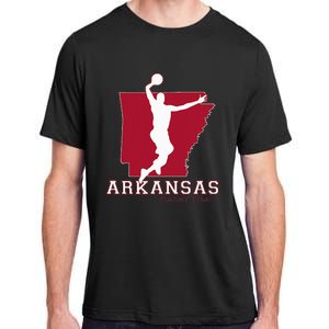 Love Arkansan Hoops Fan Arkansas State Silhouette Basketball Adult ChromaSoft Performance T-Shirt