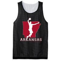 Love Arkansan Hoops Fan Arkansas State Silhouette Basketball Mesh Reversible Basketball Jersey Tank