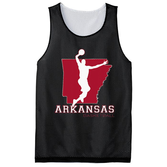 Love Arkansan Hoops Fan Arkansas State Silhouette Basketball Mesh Reversible Basketball Jersey Tank