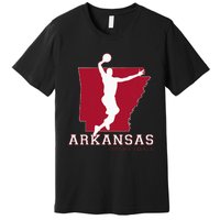 Love Arkansan Hoops Fan Arkansas State Silhouette Basketball Premium T-Shirt