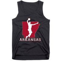 Love Arkansan Hoops Fan Arkansas State Silhouette Basketball Tank Top