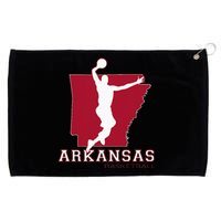 Love Arkansan Hoops Fan Arkansas State Silhouette Basketball Grommeted Golf Towel