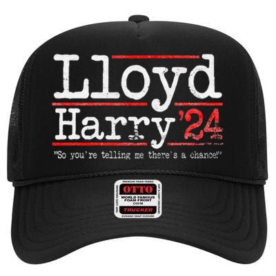 Lloyd And Harry Election 2024 Dumb N Dumber Politics Humor High Crown Mesh Back Trucker Hat