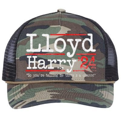 Lloyd And Harry Election 2024 Dumb N Dumber Politics Humor Retro Rope Trucker Hat Cap