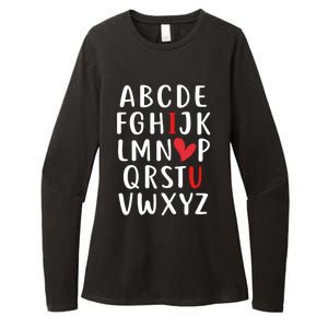 Love Abc Heart Funny Valentines Present Gift Womens CVC Long Sleeve Shirt