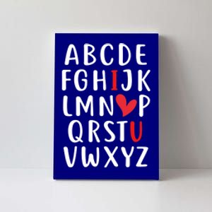 Love Abc Heart Funny Valentines Present Gift Canvas