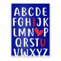 Love Abc Heart Funny Valentines Present Gift Poster