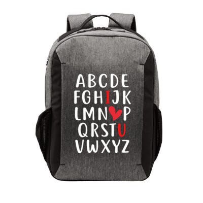 Love Abc Heart Funny Valentines Present Gift Vector Backpack