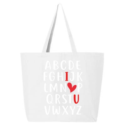 Love Abc Heart Funny Valentines Present Gift 25L Jumbo Tote