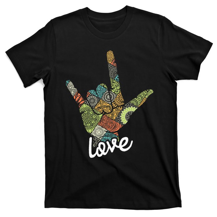 Love Asl Interpreter Hand Sign Language Translator T-Shirt