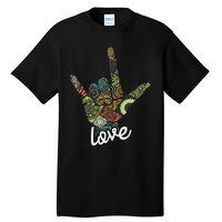 Love Asl Interpreter Hand Sign Language Translator Tall T-Shirt