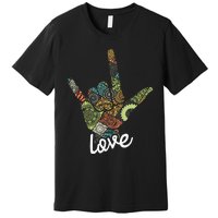 Love Asl Interpreter Hand Sign Language Translator Premium T-Shirt