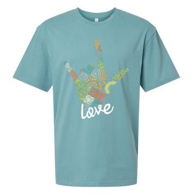 Love Asl Interpreter Hand Sign Language Translator Sueded Cloud Jersey T-Shirt