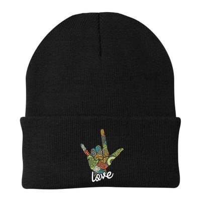 Love Asl Interpreter Hand Sign Language Translator Knit Cap Winter Beanie