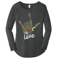 Love Asl Interpreter Hand Sign Language Translator Women's Perfect Tri Tunic Long Sleeve Shirt