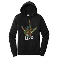 Love Asl Interpreter Hand Sign Language Translator Women's Pullover Hoodie