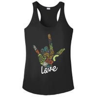 Love Asl Interpreter Hand Sign Language Translator Ladies PosiCharge Competitor Racerback Tank