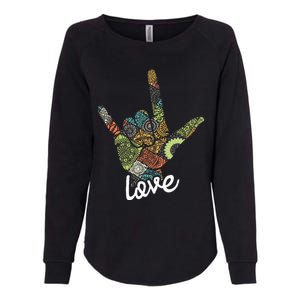 Love Asl Interpreter Hand Sign Language Translator Womens California Wash Sweatshirt