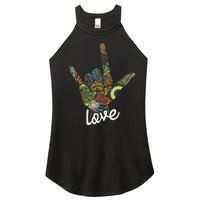 Love Asl Interpreter Hand Sign Language Translator Women's Perfect Tri Rocker Tank