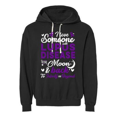 Lupus Awareness, I Love Someone With Lupus, Lupus Nephritis Garment-Dyed Fleece Hoodie