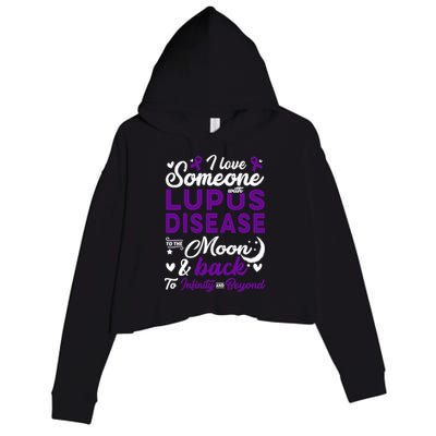 Lupus Awareness, I Love Someone With Lupus, Lupus Nephritis Crop Fleece Hoodie