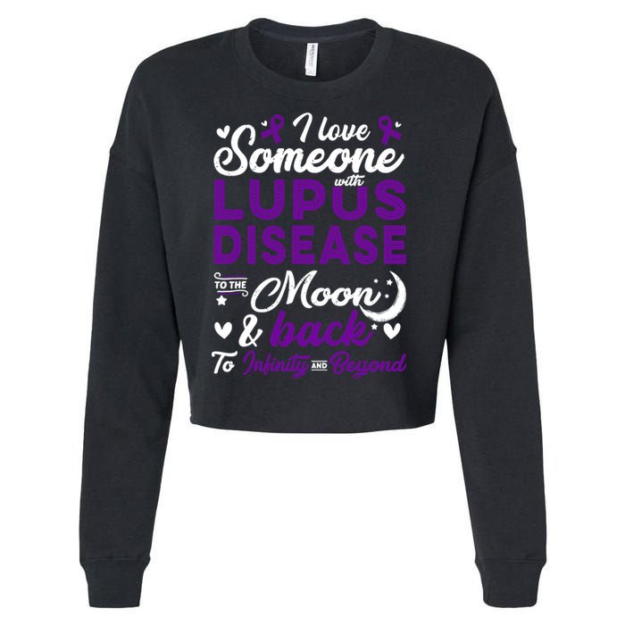 Lupus Awareness, I Love Someone With Lupus, Lupus Nephritis Cropped Pullover Crew
