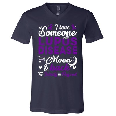 Lupus Awareness, I Love Someone With Lupus, Lupus Nephritis V-Neck T-Shirt