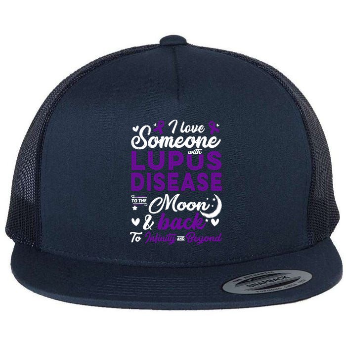 Lupus Awareness, I Love Someone With Lupus, Lupus Nephritis Flat Bill Trucker Hat