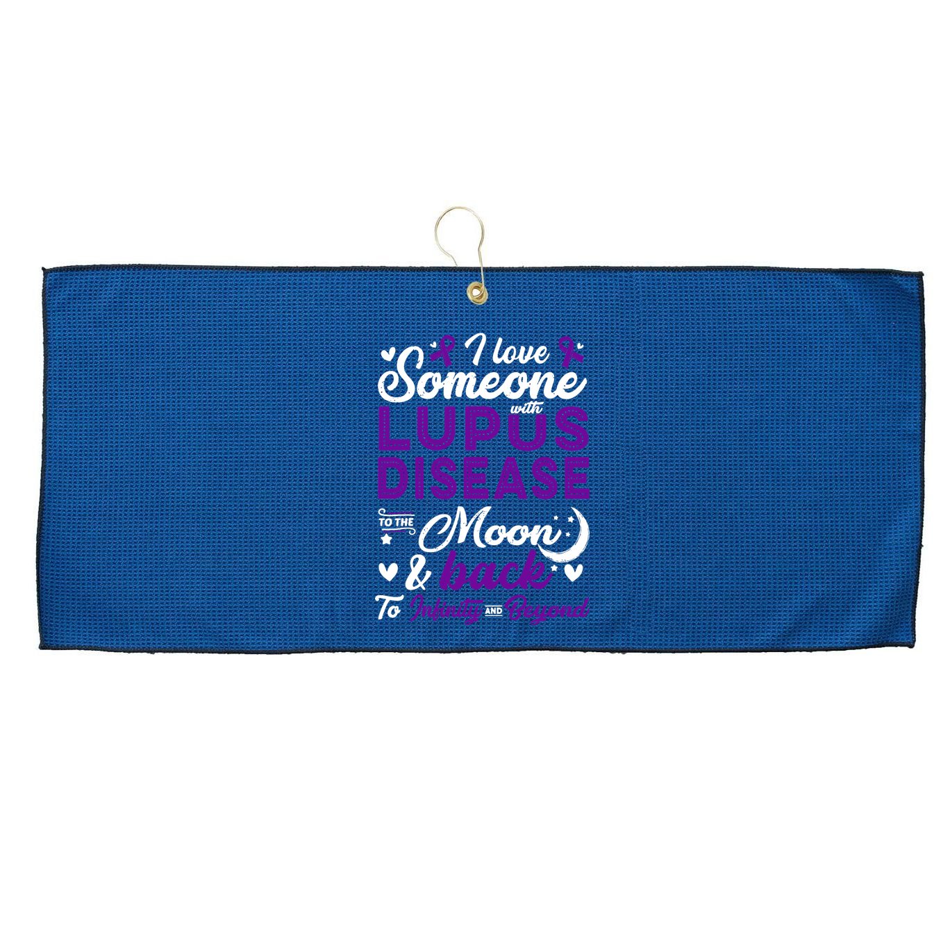 Lupus Awareness, I Love Someone With Lupus, Lupus Nephritis Large Microfiber Waffle Golf Towel