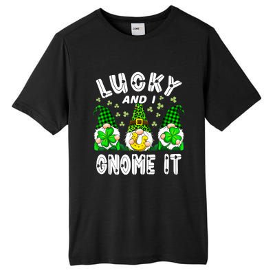 Lucky And I Gnome It Lucky Shamrock St Patrick's Day Squad Tall Fusion ChromaSoft Performance T-Shirt