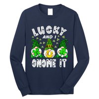 Lucky And I Gnome It Lucky Shamrock St Patrick's Day Squad Long Sleeve Shirt