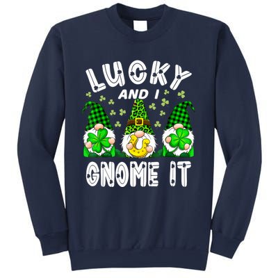 Lucky And I Gnome It Lucky Shamrock St Patrick's Day Squad Sweatshirt