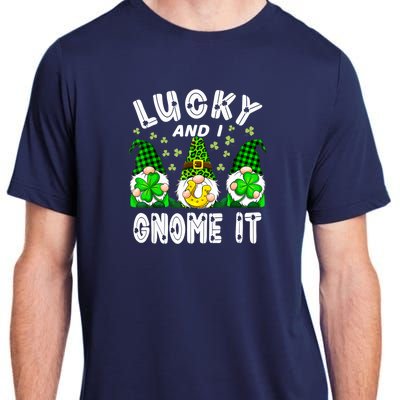 Lucky And I Gnome It Lucky Shamrock St Patrick's Day Squad Adult ChromaSoft Performance T-Shirt