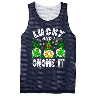 Lucky And I Gnome It Lucky Shamrock St Patrick's Day Squad Mesh Reversible Basketball Jersey Tank