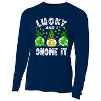 Lucky And I Gnome It Lucky Shamrock St Patrick's Day Squad Cooling Performance Long Sleeve Crew